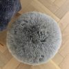 Silver grey pouffe