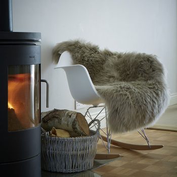 Warm Grey Sheepskin Rug