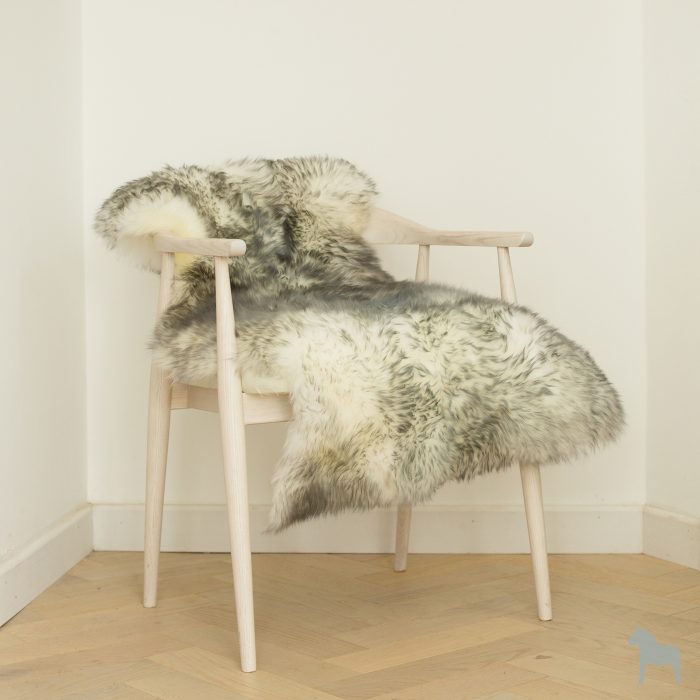 grey tipped ivory sheepskin